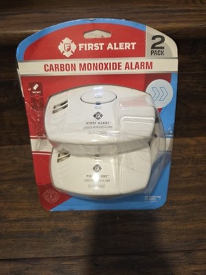 2 Pack First Alert Battery-Operated Carbon Monoxide Alarm.