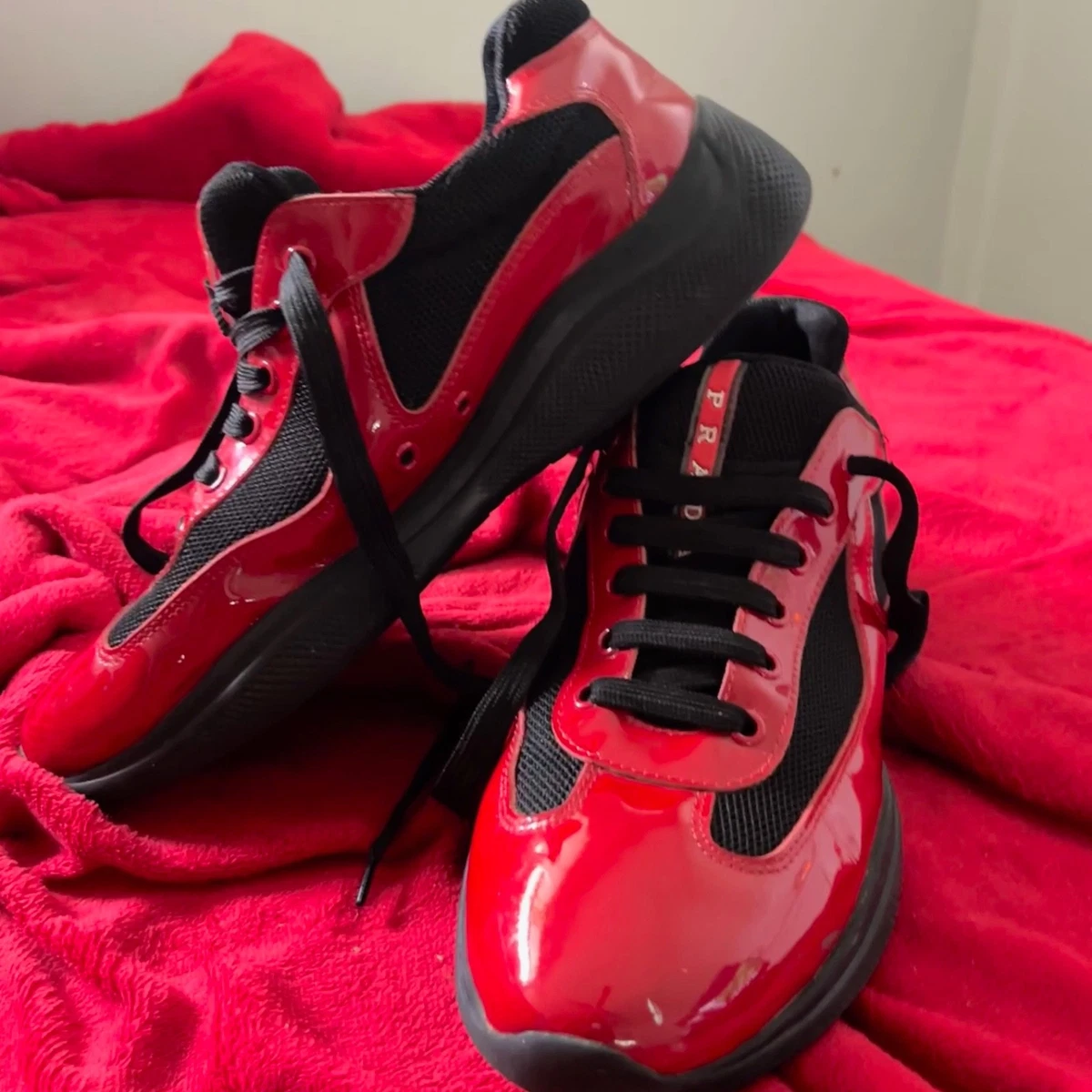 PRADA Leather Upper Red Casual Shoes for Men for sale | eBay
