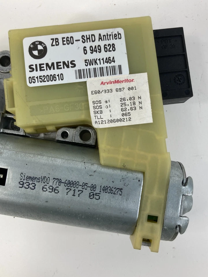 2006 2007 BMW 530xi Power Sunroof Sun Roof Motor Assy 5WK11464 OEM - Imagem 3 de 4