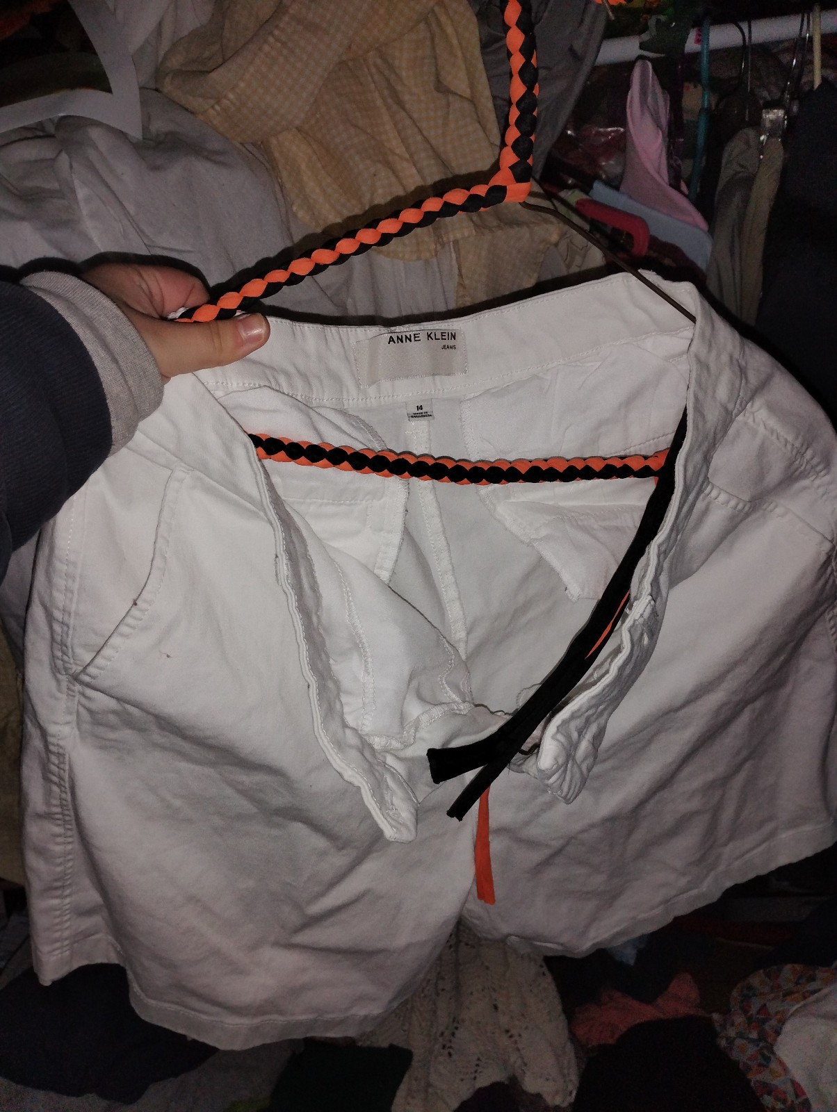 editor 2 regular express white women's shorts cot… - image 1