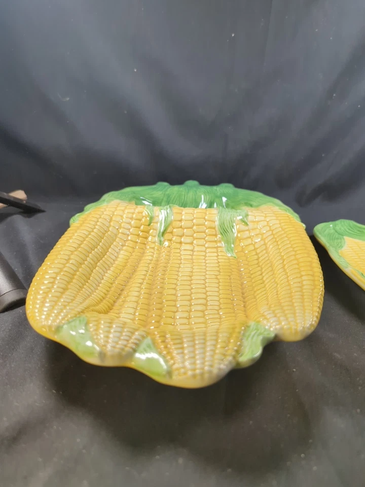 Plato de cerámica con forma de mazorca de maíz plato y reposacuchara Bella Casa por GANZ único Foto 2 de 4