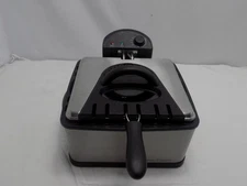 4L Electric Deep Fryer with 1 Large & 2 Small Baskets – Steel Oil Cooker