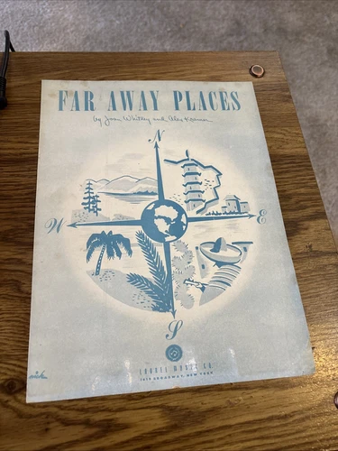 Far Away Places, Whitney/Kramer Sheet Music 1948