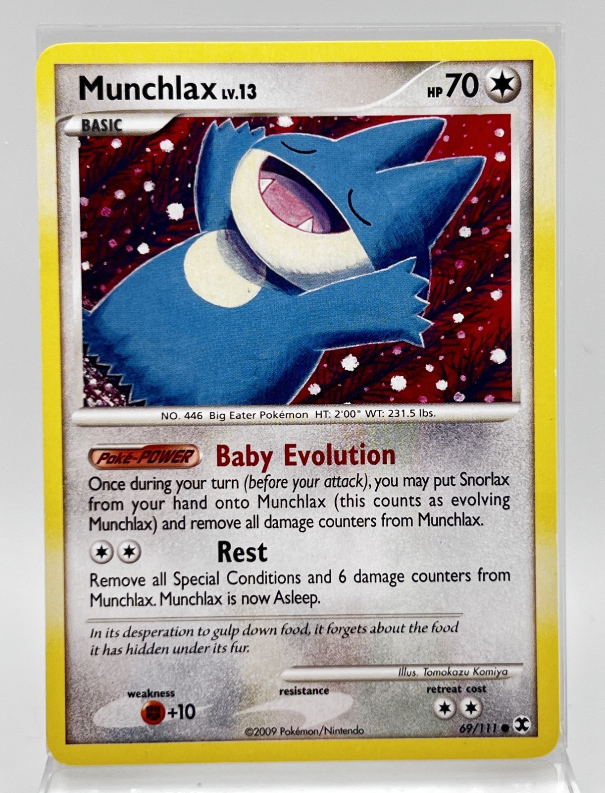 Munchlax 69/111 Pokémon Card 2009 Rising Rivals LP