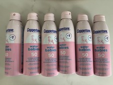 6x Coppertone Water Babies Sunscreen Lotion Spray SPF50 Hypoallergenic Aloe 6oz