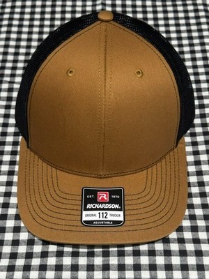Richardson 112 trucker hat Caramel/Black  lot of 12