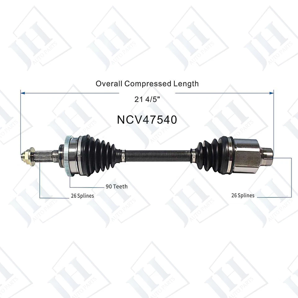 Eje CV pasajero delantero derecho original para Mazda 626 MX-6 L4 1988-1992 2,2 L TRACCIÓN DELANTERA Foto 2 de 4