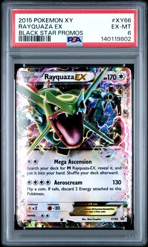 2015 POKEMON BLACK STAR PROMO RAYQUAZA #XY69 PSA 6 EX #115261480