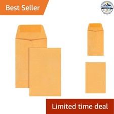 Coin Envelopes 2-1/4 x 3-1/2 in Brown Kraft 28 lb Gummed Flap 500 Pack