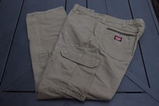 Wrangler WORKWEAR Men's Khaki Cargo Pants 30 Inseam Cotton Blend