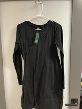 NWT Wild Fable Black Long Sleeve Shirt Dress Size L