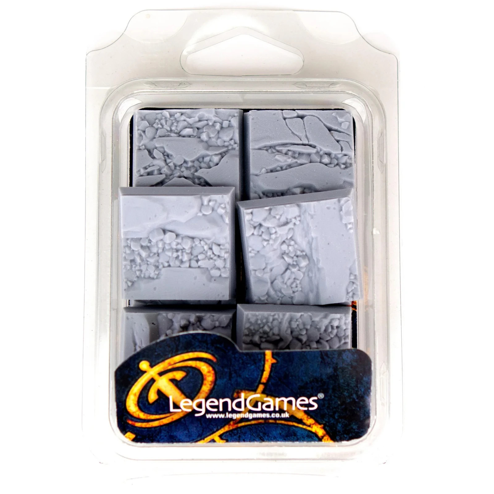 Natural Rock 30mm x 10 Square - Scenic Bases - Legend Games