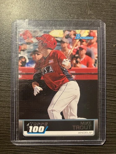 Bowman 2011 Topps 100 Insert Mike Trout #TP90 Los Angeles Angels Baseball Card