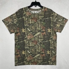 Mossy Oak T-Shirt Mens Large Realtree Camo Hunting Camping Y2K Gorpcore Break Up