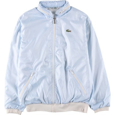 Vintage 1980'S Lacoste CHEMISE French Lacoste Striped Windbreaker Made in Fr...