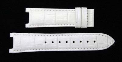 Pierre Balmain Genuine Alligator Grain Leather Cream Watch Band Strap 20mm