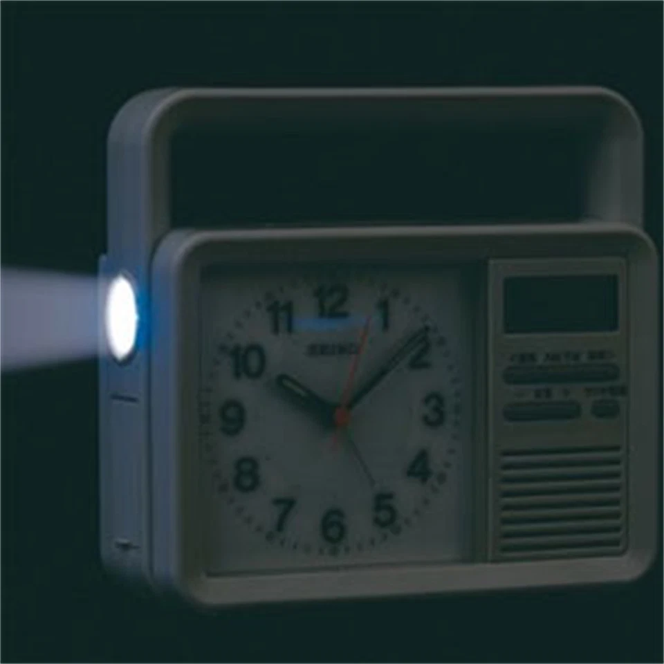 SEIKO KR885N Multi Function Disaster Prevention Alarm Clock analog - Image 4 of 4