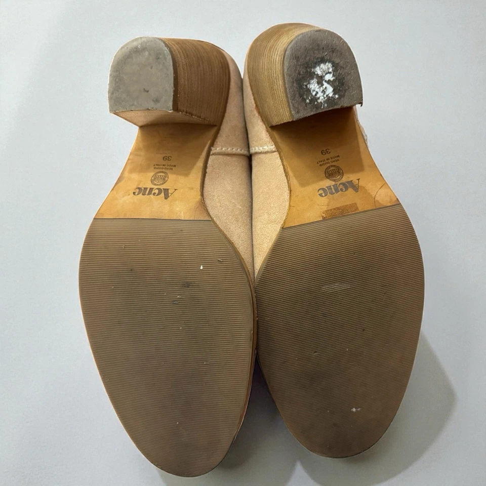 Botas al tobillo Acne Studios pistola gamuza beige tostado para mujer talla EU 39 Foto 4 de 4
