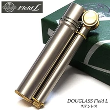DOUGLASS : CLASSIC DESIGN : Cigarette OIL Lighter : Field L : Stainless: Japan