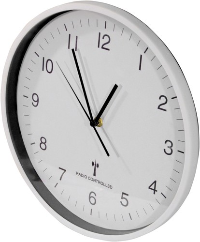 Wall Mounted 30cm Radio Controlled Clock Automatic Updates Battery Powered - Picture 6 of 6