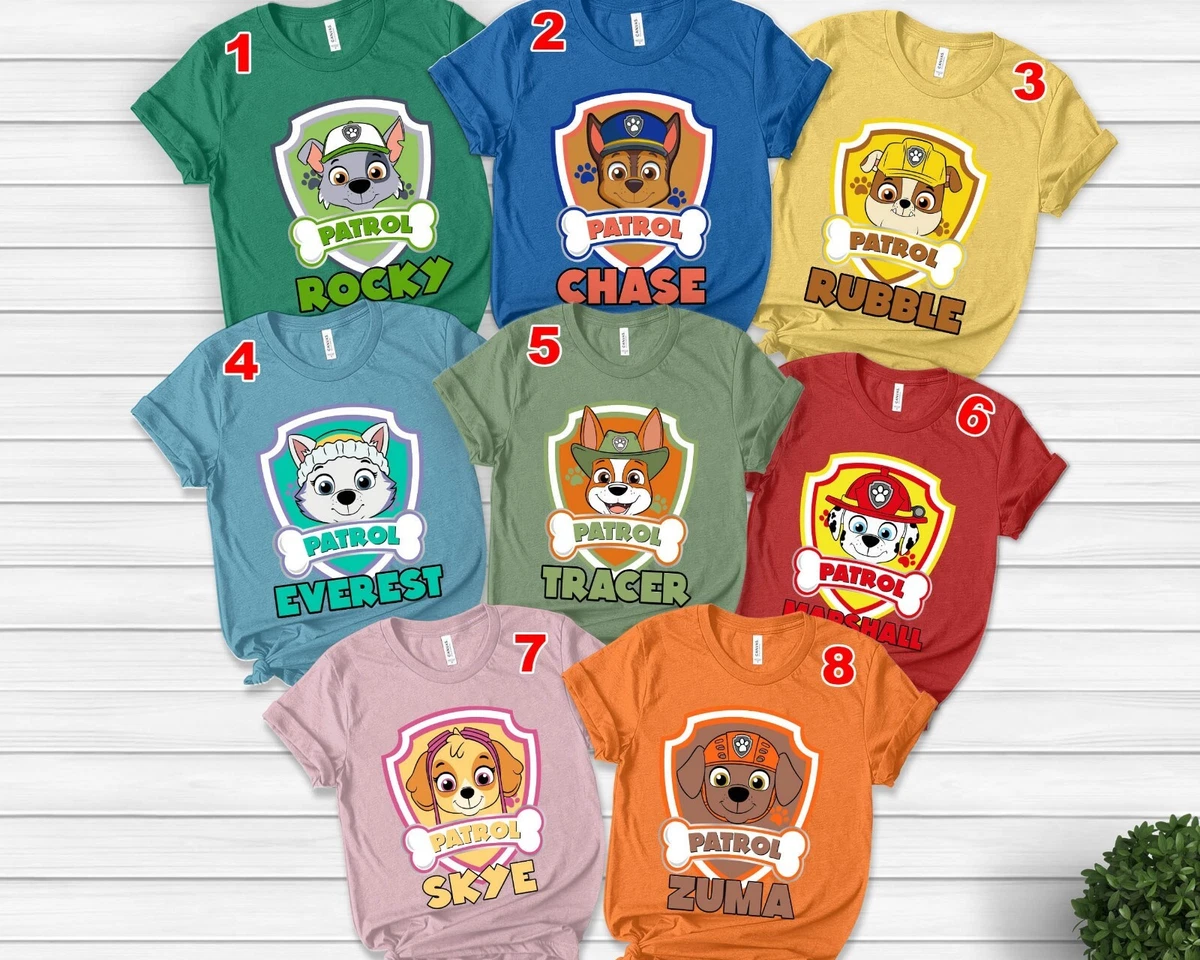 eBay | Shirt, Kid Family Patrol Shirt, T Paw 1HCW6ZP Patrol Patrol Paw Personalized Paw