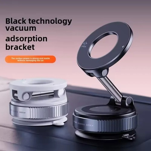 360° Adjustable Magnetic Vacuum Suction Cup Car Phone Holder Mount For MagSafe - 第 2/12 張圖片