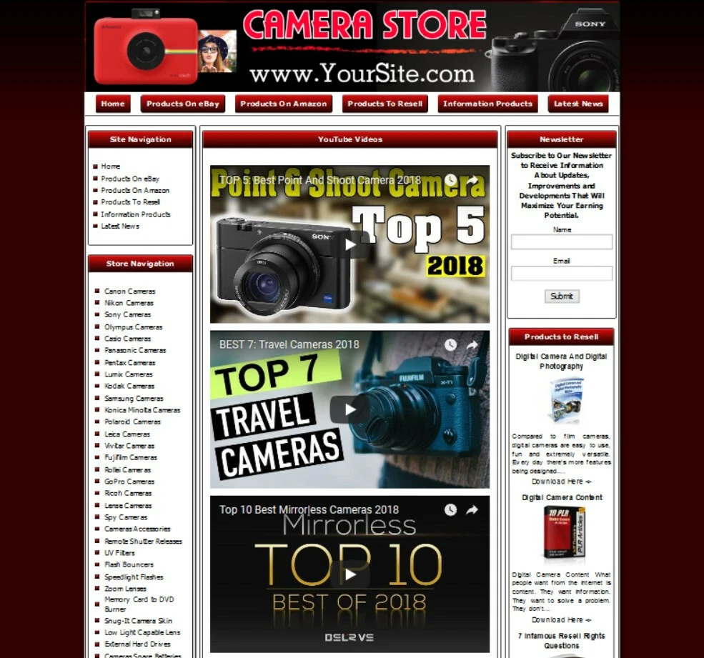 Professional camera store deals