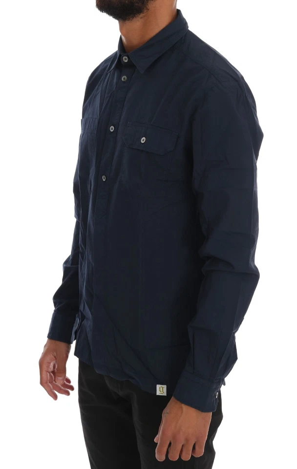 Camisa Top GALLIANO Azul Informal Algodón Manga Larga Para Hombre s. IT50/US40/L PRECIO DE VENTA SUGERIDO POR EL FABRICANTE $360 Foto 2 de 4