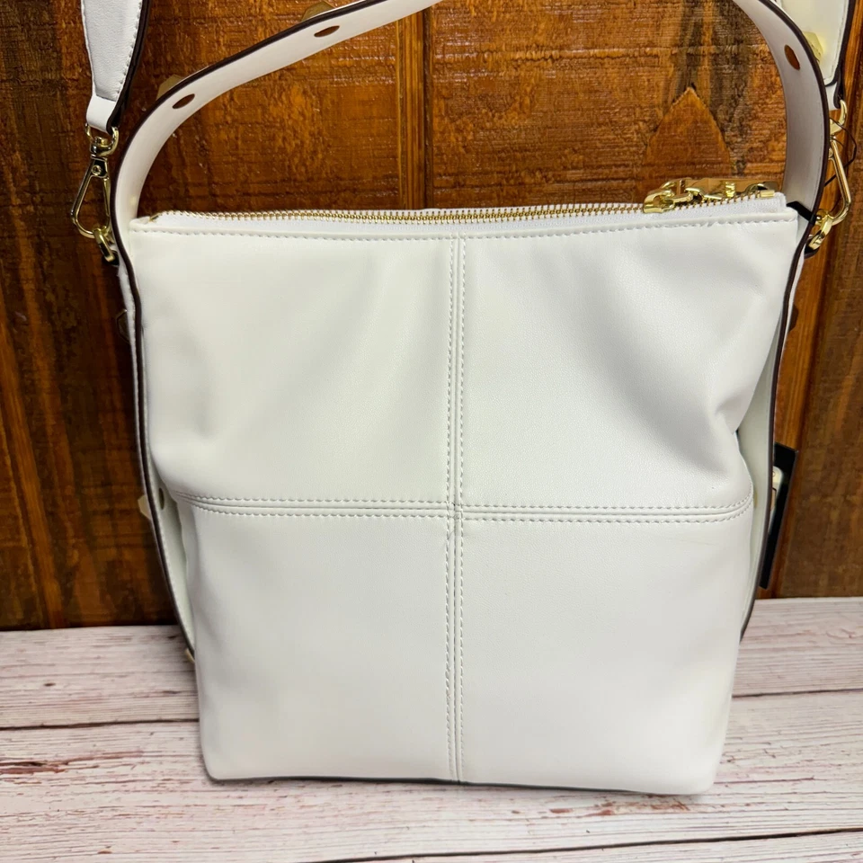 DKNY Annabelle Faux Leather Studded Hobo with Crossbody Strap - Image 3 of 4