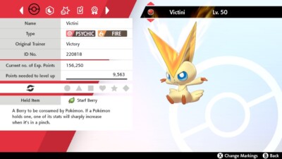 2022 World Champion Event Victini For Pokemon Sword Shield UK