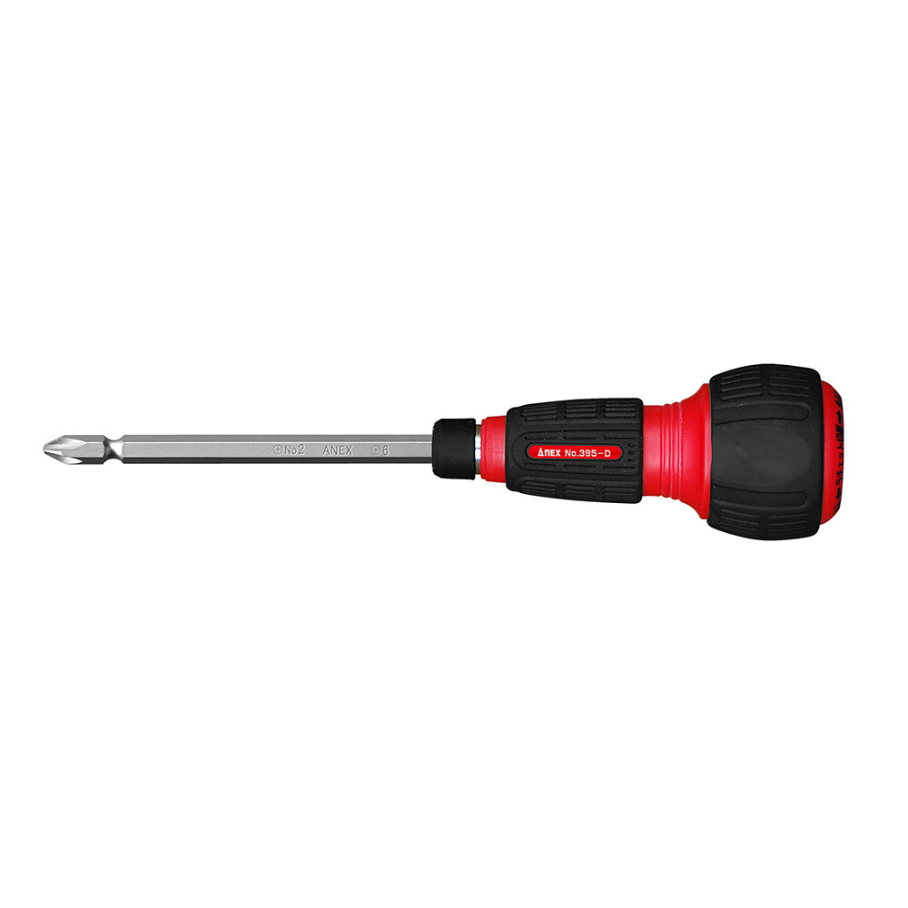ANEX Quickboll60 Ratchet Screwdriver Mag +2x-6x135 No.395-D 1pc