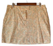 Tommy Hilfiger Size 12 Women's Skirt Peach Paisley VTG Y2K EUC