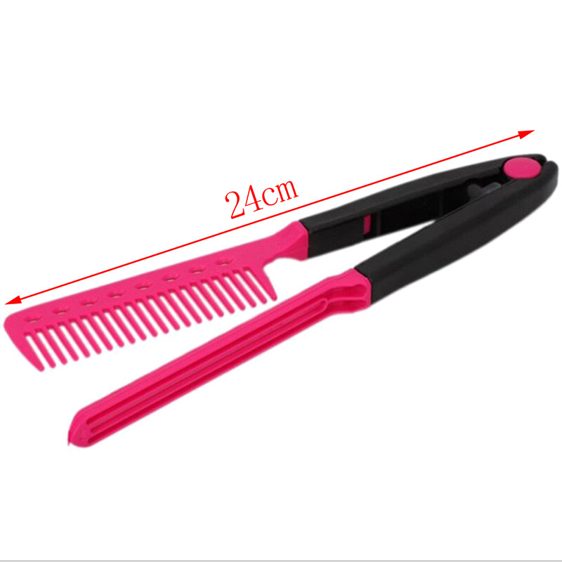 Diy Salon V Styling Hair Straightener Brush Straightening Comb