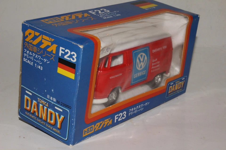 TOMICA DANDY #F24 VOLKSWAGEN VW FURGONETA/AUTOBÚS, VW FURGONETA DE SERVICIO, EXCELENTE, EN CAJA Foto 2 de 4