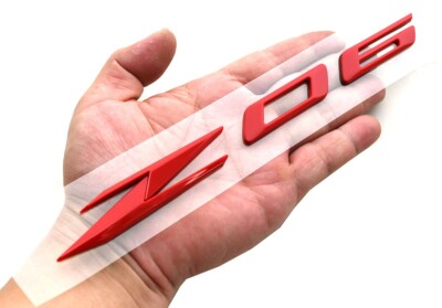1pc New Z06 Bodyside Emblems 3D Badge for 2023-2024 Z06 85623536 Origianl  Red
