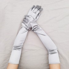 SATIN EXTRA LONG FINGERED WEDDING/FANCY/PROM GLOVE,22"L