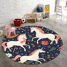 3D Unicorn Petals NAO4444 Game Rug Mat Elegant Photo Carpet Mat Fay