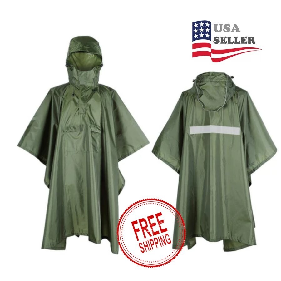 ジャケット・アウター immatereal all weather poncho deres Adult Rain Poncho raincoat Waterproof with Big Pocket Reflective