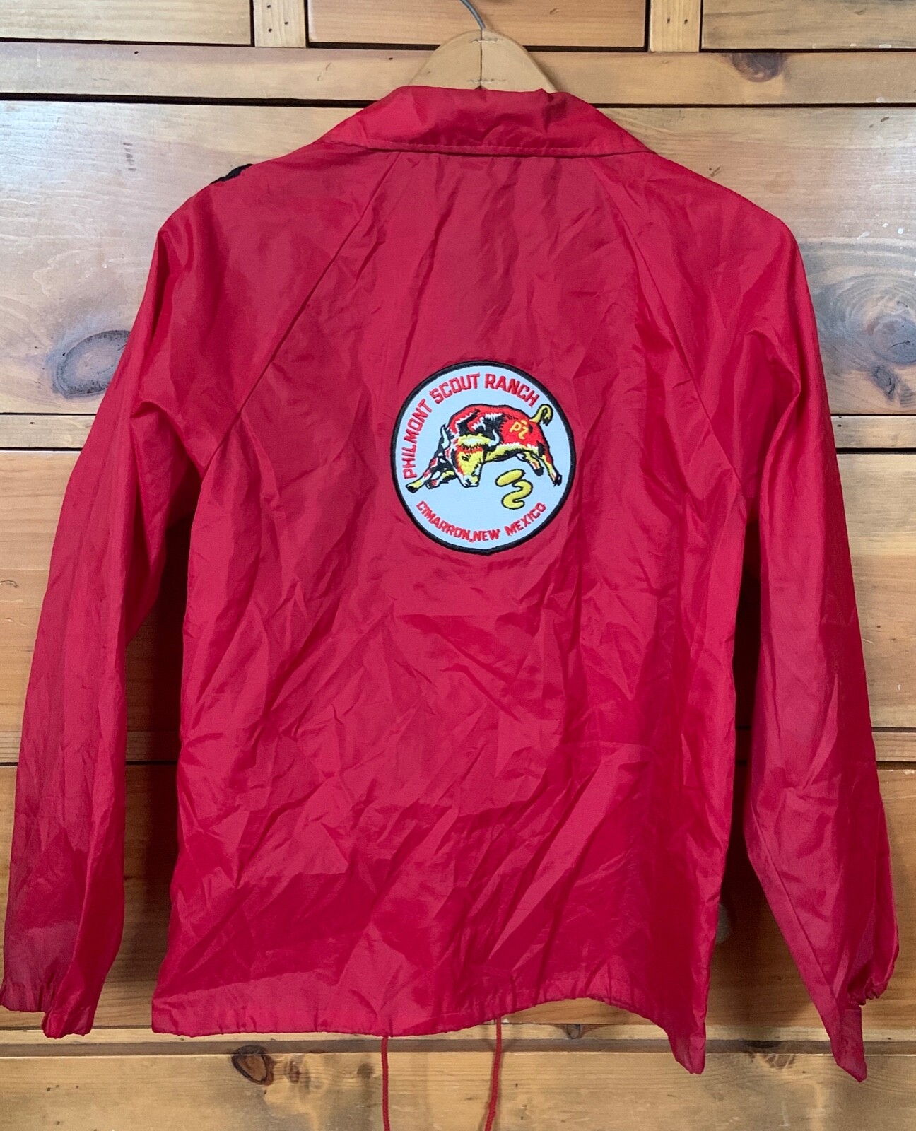 1980s BOY SCOUT Red JACKET OA Section VI Conclave Camp Covered Bridge