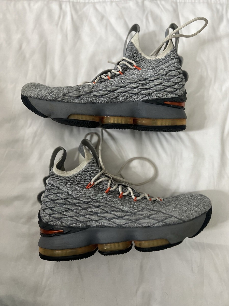 grey and orange lebrons