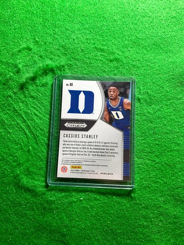 CASSIUS STANLEY SILVER PRIZM ROOKIE CARD JERSEY #2 DUKE RC PACERS 2020 PANINI RC - Picture 12 of 12