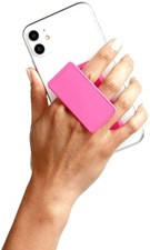 Handl Stick-on Phone Grip  Stand with Kickstand Neon Pink