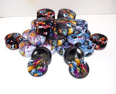 22 Pcs Candle Tin Can Empty Drum Shape Storage Boxes Tins ''Multicolored''Buik Lot