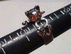CUTE! Kitty Animal Cat Ring Adjustable Sz 4 to 9 Wrap Around Ring Kitten  — photo 8