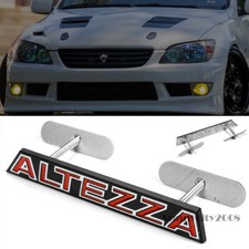5.75 X 0.75 3d Metal Black Red Altezza Jdm Grill Emblem Badge For 98-05 Is300