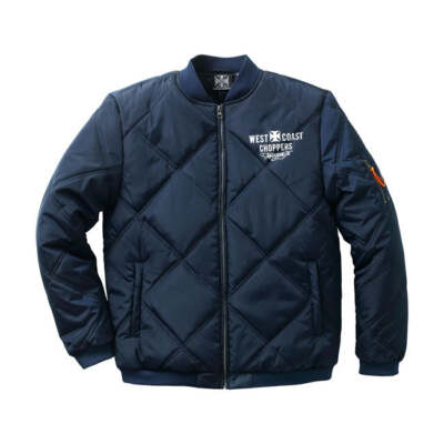 westcoastchoppers MA1ジャケット West Coast Choppers Moto Motorcycle Motorbike Rigid Jacket Navy | eBay
