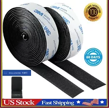 3M Hook and Loop Tape with Adhesive, Heavy Duty Self Sticky Interlocking Tape, S