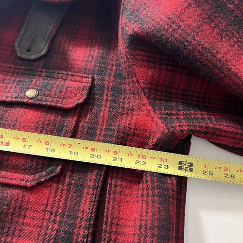 Vintage Woolrich Hunting Suit Men 40 Pants 44 Jacket Buffalo Plaid Mackinaw Wool - Picture 11 of 14
