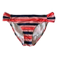 Womens Gap GapBody Large Orange Navy Striped Bikini Swim Bottom