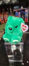 Puffkins St. Patrick's Day Plush PATRICK 5" Green Bear Shamrocks Vintage W/Tag